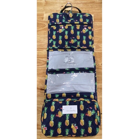Vera Bradley Organizer Toucan Party Pineapple Tropical Travel Toiletry Bag - Picture 2 of 6